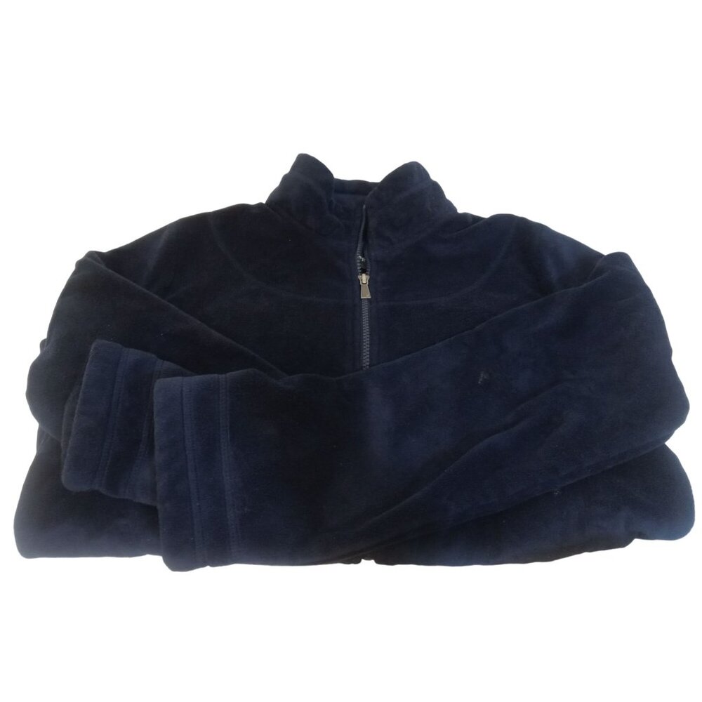 Weatherproof Jacket Womens Size Large Navy Blue Fuzzy Full Zip Inside Pockets - Picture 2 of 6